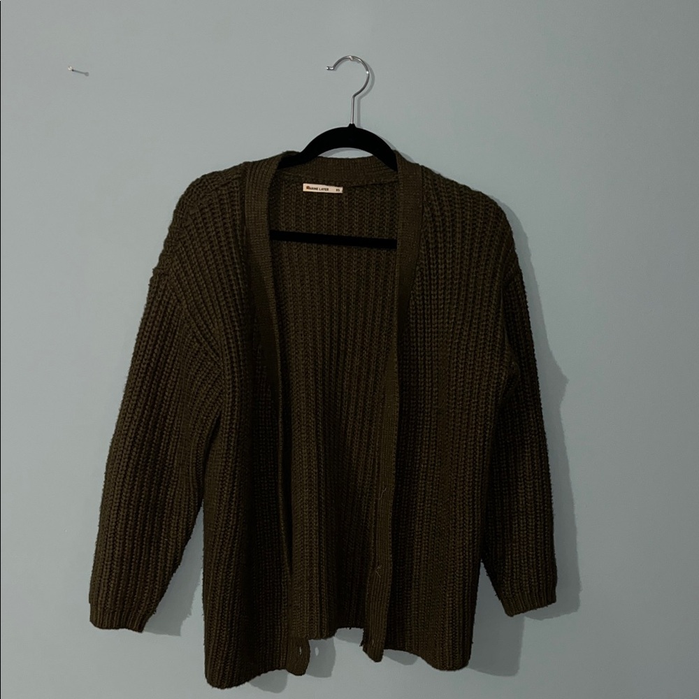 Marine Layer Dark Olive Cardigan